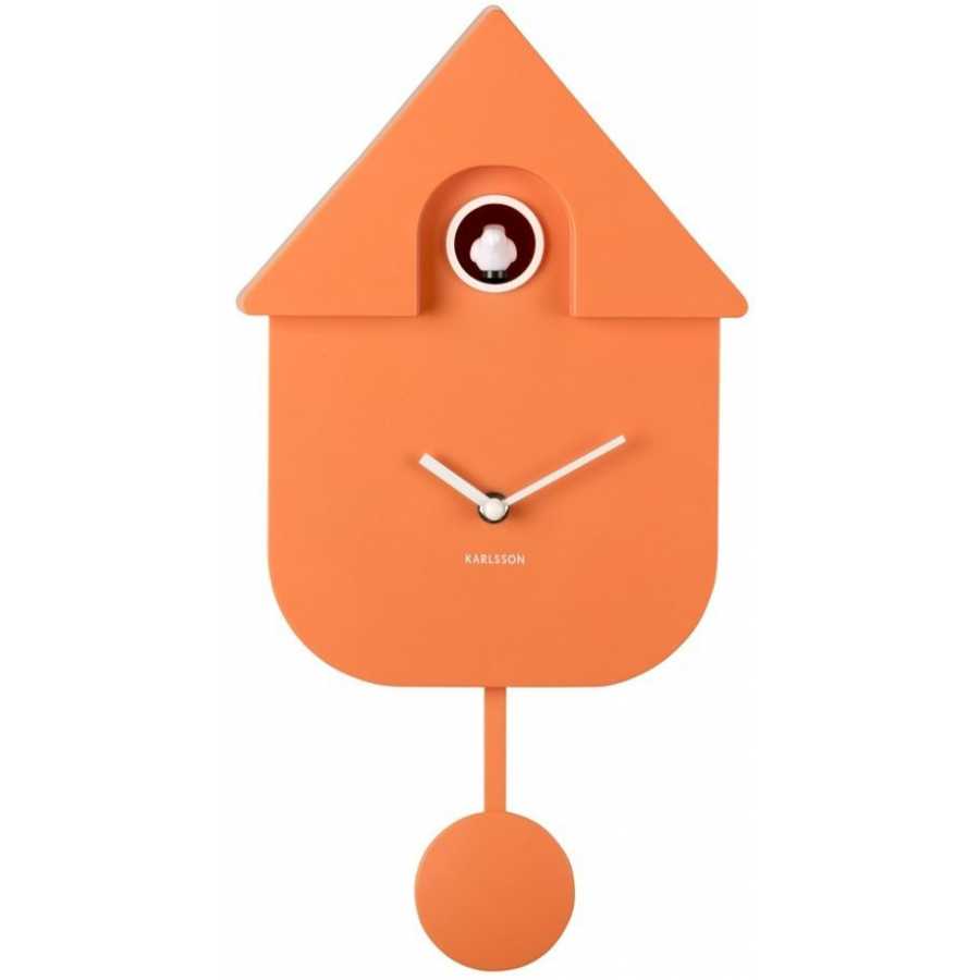 Karlsson Cuckoo Wall Clock Orange Naken Interiors